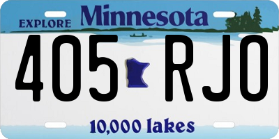 MN license plate 405RJO