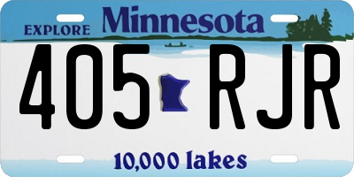 MN license plate 405RJR