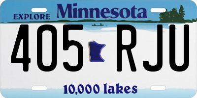 MN license plate 405RJU