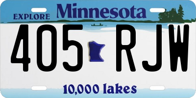 MN license plate 405RJW