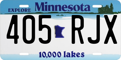 MN license plate 405RJX