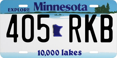 MN license plate 405RKB