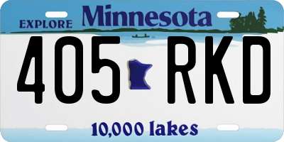 MN license plate 405RKD