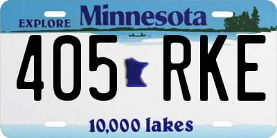 MN license plate 405RKE