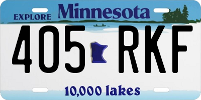 MN license plate 405RKF