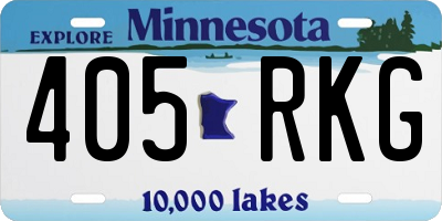 MN license plate 405RKG
