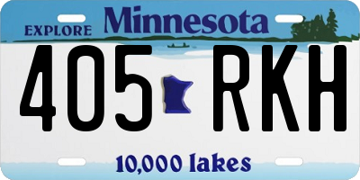 MN license plate 405RKH