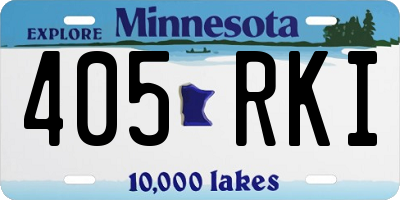 MN license plate 405RKI