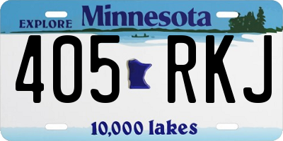 MN license plate 405RKJ