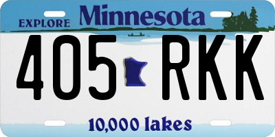 MN license plate 405RKK