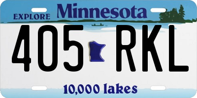 MN license plate 405RKL