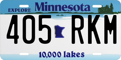 MN license plate 405RKM