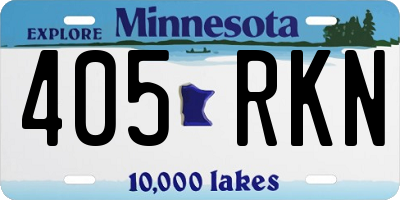 MN license plate 405RKN