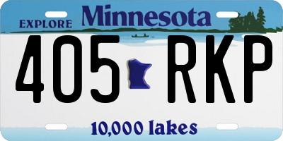 MN license plate 405RKP