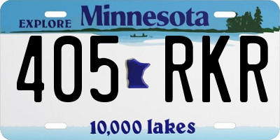 MN license plate 405RKR