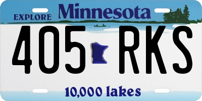MN license plate 405RKS