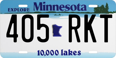 MN license plate 405RKT