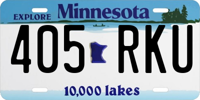 MN license plate 405RKU