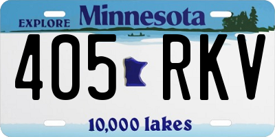 MN license plate 405RKV