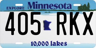MN license plate 405RKX