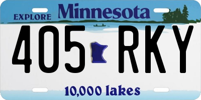 MN license plate 405RKY