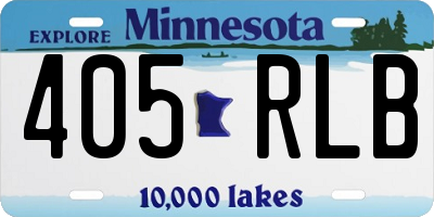 MN license plate 405RLB