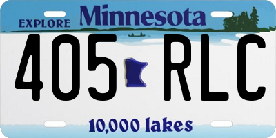 MN license plate 405RLC
