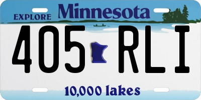 MN license plate 405RLI