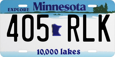 MN license plate 405RLK