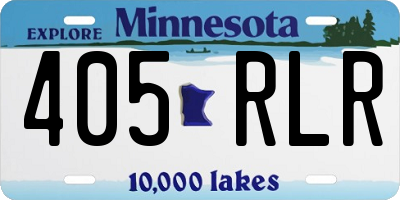 MN license plate 405RLR