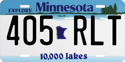 MN license plate 405RLT