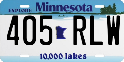 MN license plate 405RLW