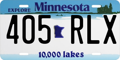MN license plate 405RLX