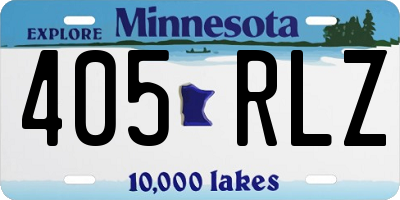 MN license plate 405RLZ