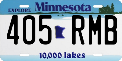 MN license plate 405RMB