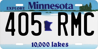 MN license plate 405RMC