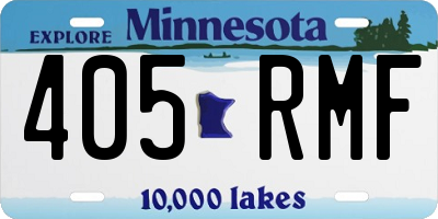 MN license plate 405RMF