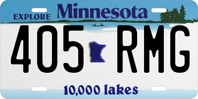 MN license plate 405RMG