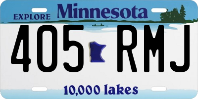 MN license plate 405RMJ