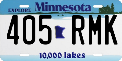 MN license plate 405RMK