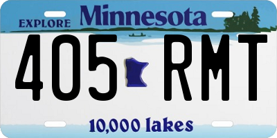 MN license plate 405RMT