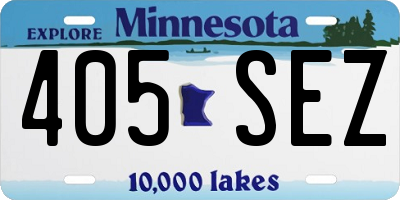 MN license plate 405SEZ