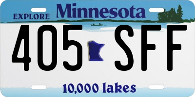 MN license plate 405SFF