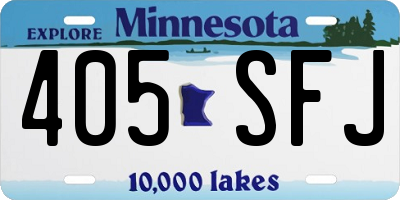 MN license plate 405SFJ