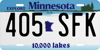 MN license plate 405SFK