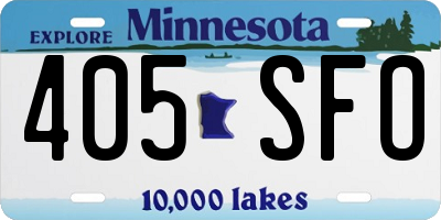 MN license plate 405SFO