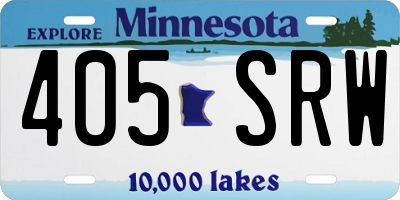 MN license plate 405SRW