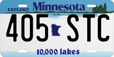 MN license plate 405STC