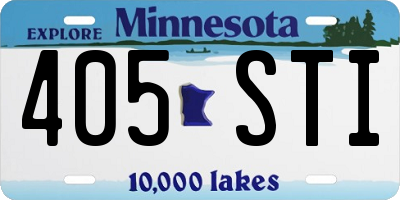 MN license plate 405STI