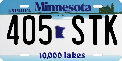 MN license plate 405STK
